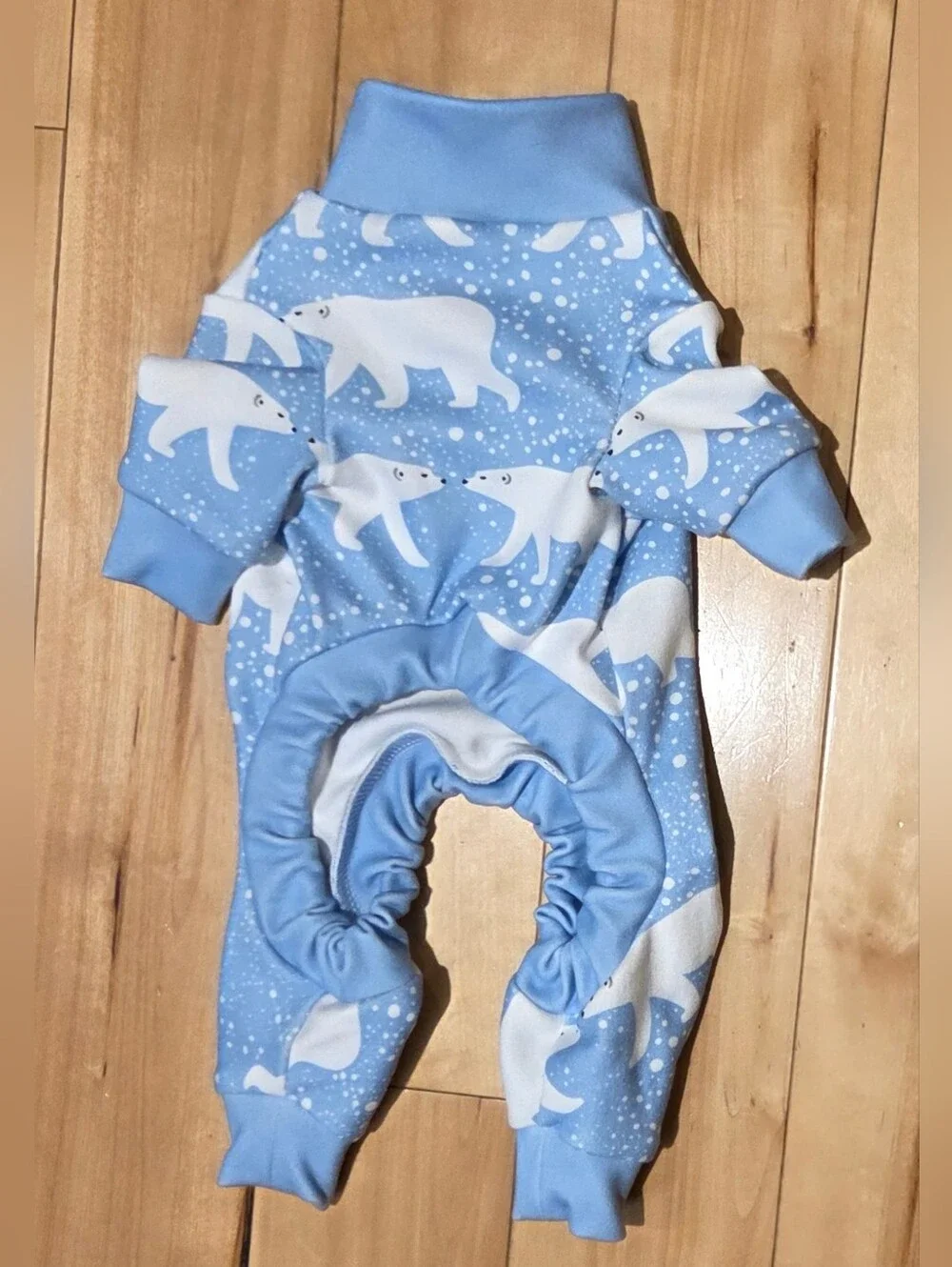 NEW Spark Paws 🐾 Super Soft Blue Polar Bear Dog Pajamas (S)